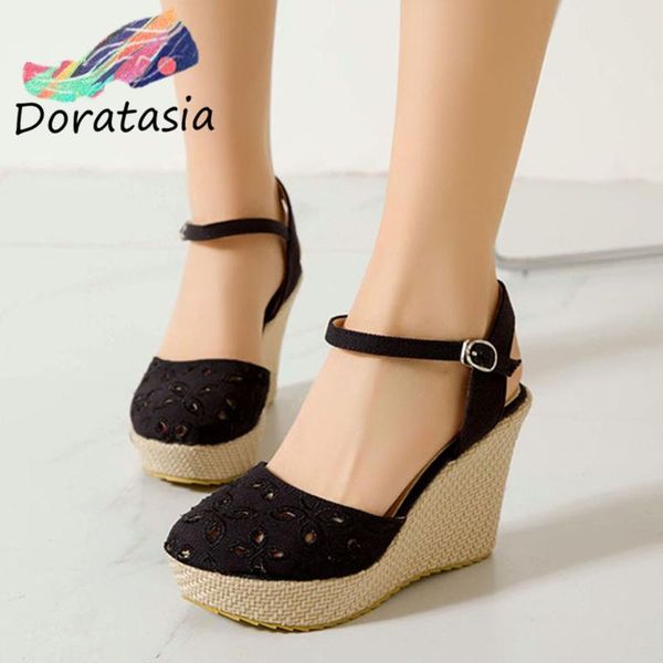 doratasia plus size 43 women buckle solid platform round toe shoes high wedges casual leisure vintage sandals women sandals, Black
doratasia plus size 43 women buckle solid platform round toe shoes high wedges casual leisure vintage sandals women sandals, Black