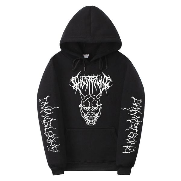 hoodiesmen's sweater ghost men's sport and leisure hoodie pullover, Black