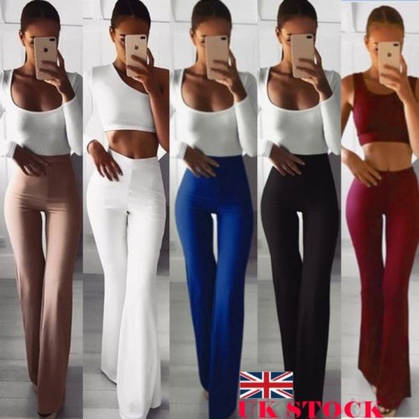 new casual retro women plain palazzo solid high waist flare wide leg chic trousers slim long loose ol work pants plus size, Black;white
new casual retro women plain palazzo solid high waist flare wide leg chic trousers slim long loose ol work pants plus size, Black;white