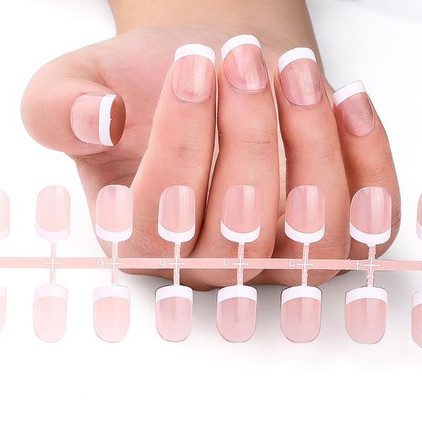 false nails fashion 24pcs french for women simple pink ins style fake acrylic full tips press on nail, Red;gold
false nails fashion 24pcs french for women simple pink ins style fake acrylic full tips press on nail, Red;gold