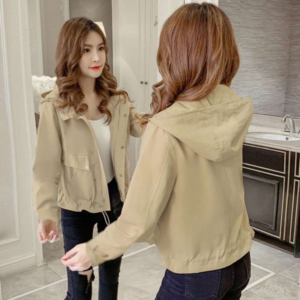 fashion autumn tooling windbreaker coat 2021 new women's spring versatile loose and thin hooded jacket fashion luxury, Tan;black
fashion autumn tooling windbreaker coat 2021 new women's spring versatile loose and thin hooded jacket fashion luxury, Tan;black