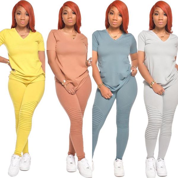 women ruched stacked pants solid tshirt pleated pants 2 pieces sets tracksuits club outfits lounge wear summer 2021, Gray
women ruched stacked pants solid tshirt pleated pants 2 pieces sets tracksuits club outfits lounge wear summer 2021, Gray