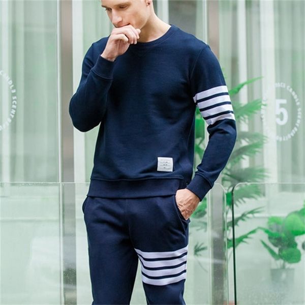autumn winter pure cotton loopback jersey knit engineered arm stripe thom sweatshirt crewneck pullover brown men's women sweaters, Black
autumn winter pure cotton loopback jersey knit engineered arm stripe thom sweatshirt crewneck pullover brown men's women sweaters, Black