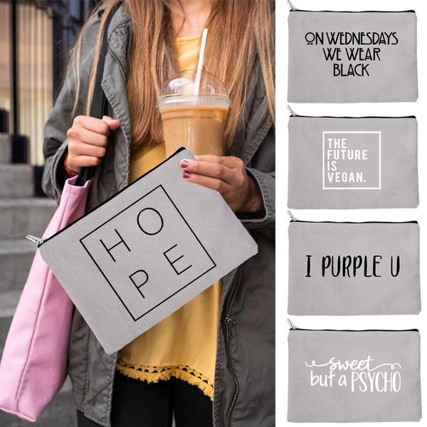 cosmetic bags & cases hope i purple u women canvas tote makeup organizer pouch purses fashion casual zipper travel handbags gifts
cosmetic bags & cases hope i purple u women canvas tote makeup organizer pouch purses fashion casual zipper travel handbags gifts