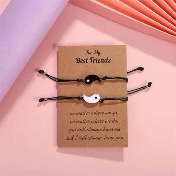 link, chain product friends bracelet adjustable creative ethnic style tai chi yin yang gossip braided, Black
link, chain product friends bracelet adjustable creative ethnic style tai chi yin yang gossip braided, Black