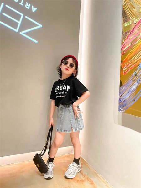 letter cong xiaomei 2021 spring children's clothing short sleeve t-shirt summer, Black;white
letter cong xiaomei 2021 spring children's clothing short sleeve t-shirt summer, Black;white