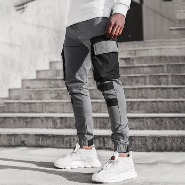 men's pants autumn and winter casual sports woven multi pocket stitched leggings overalls fashion fitness, Black
men's pants autumn and winter casual sports woven multi pocket stitched leggings overalls fashion fitness, Black