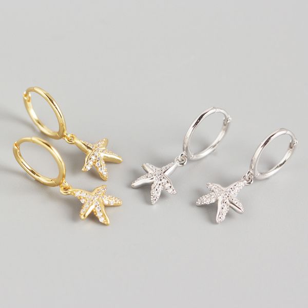 yhe0191 island wind s925 silver ins starfish with diamond earrings and earrings, Golden
yhe0191 island wind s925 silver ins starfish with diamond earrings and earrings, Golden