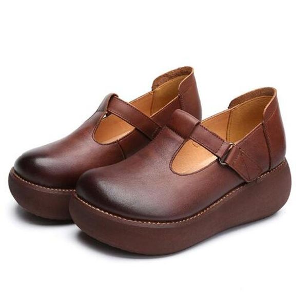 dress shoes handmade women's spring leather casual british wind wild thick bottom layer fashion trend, Black
dress shoes handmade women's spring leather casual british wind wild thick bottom layer fashion trend, Black