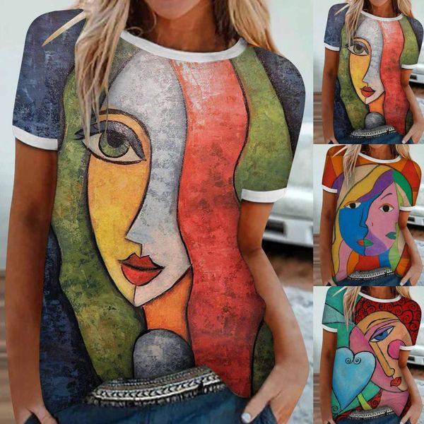 women's t-shirt 2021 women casual fashion abstract print loose o-neck short sleeve elastic stretched tshirt summer patchwork #t3g, White
women's t-shirt 2021 women casual fashion abstract print loose o-neck short sleeve elastic stretched tshirt summer patchwork #t3g, White