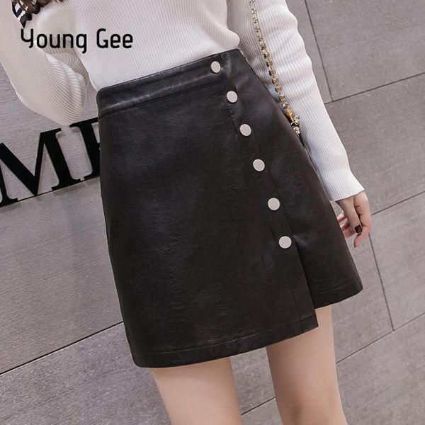 skirts young gee womens fashion autumn 2021 office lady a-line mini pu faux leather skirt preppy chic side buttons high waist, Black
skirts young gee womens fashion autumn 2021 office lady a-line mini pu faux leather skirt preppy chic side buttons high waist, Black