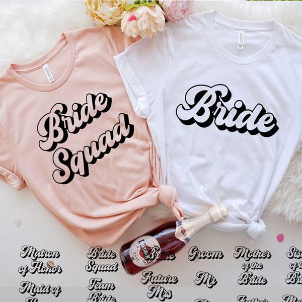 women's t-shirt women o neck female wedding bridal party plus size shirts bride squad bachelorette tshirt graphic, White
women's t-shirt women o neck female wedding bridal party plus size shirts bride squad bachelorette tshirt graphic, White