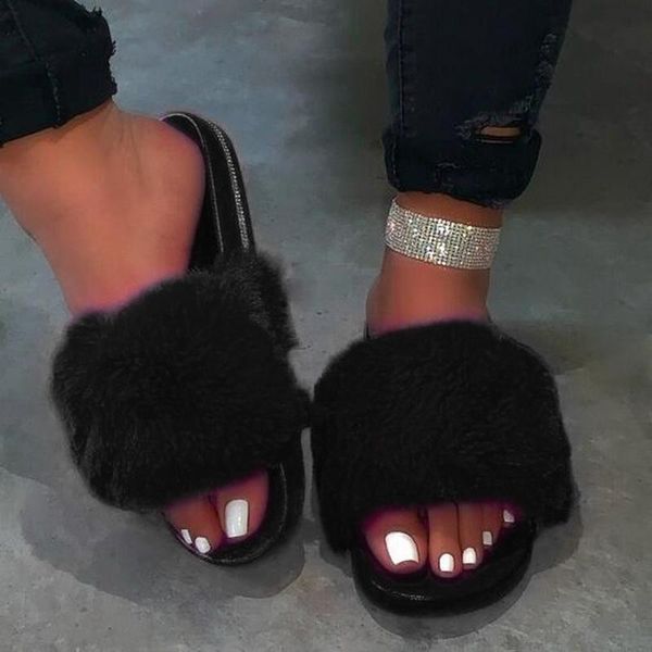 slippers 2021 spring indoor home furry warm casual flat with outdoor non-slip colorful shoes, Black
slippers 2021 spring indoor home furry warm casual flat with outdoor non-slip colorful shoes, Black