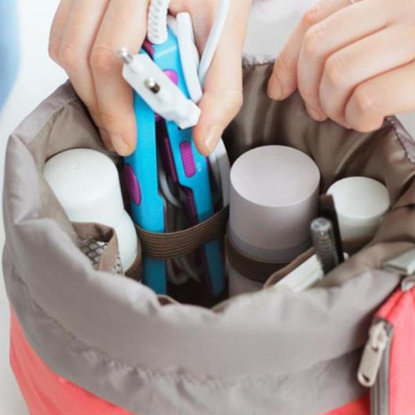 Barrel Travel Cosmetic Bag Nylon Wash Bag Dressing Box Large Capacity Toiletry 
Barrel Travel Cosmetic Bag Nylon Wash Bag Dressing Box Large Capacity Toiletry