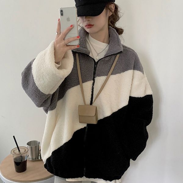 2021 spring woman new turn down collar long-sleeved cashmere loose panelled minimalist cardigan lambfur coat 8q727, Black;brown
2021 spring woman new turn down collar long-sleeved cashmere loose panelled minimalist cardigan lambfur coat 8q727, Black;brown