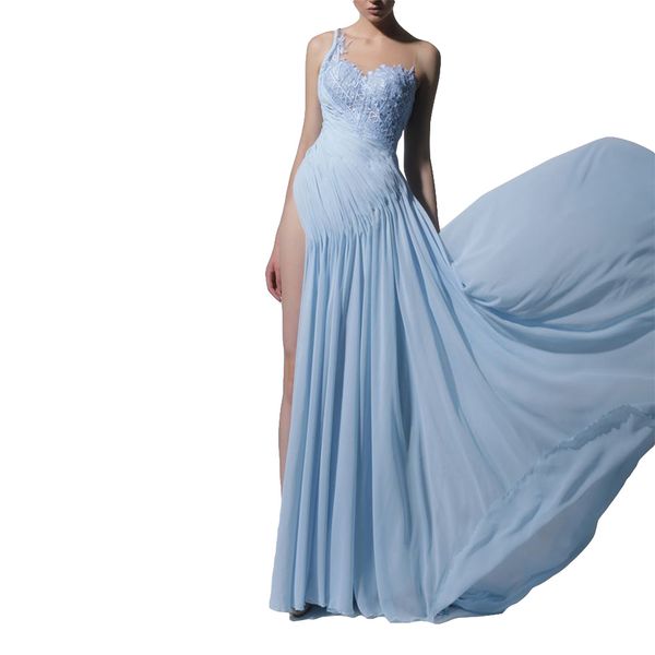 wedding dresses thigh-high slits one-shoulder applique wedding gown floor length sell sweep train custom made vestidos de novia sell, White
wedding dresses thigh-high slits one-shoulder applique wedding gown floor length sell sweep train custom made vestidos de novia sell, White