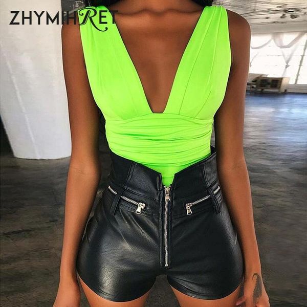 women's jumpsuits & rompers zhymihret 2021 autumn neon color ruched bodysuit women deep v neck backless jumpsuit skinny fluorescence, Black;white
women's jumpsuits & rompers zhymihret 2021 autumn neon color ruched bodysuit women deep v neck backless jumpsuit skinny fluorescence, Black;white