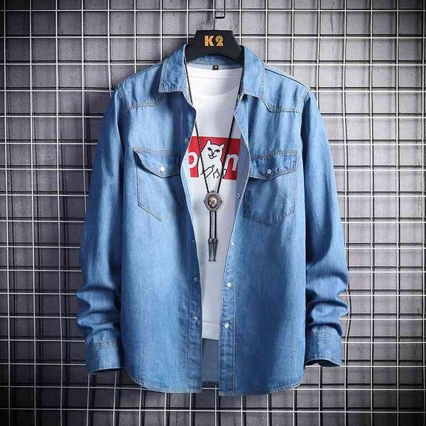 new spring and autumn denim long sleeve shirt for men, White;black 
new spring and autumn denim long sleeve shirt for men, White;black