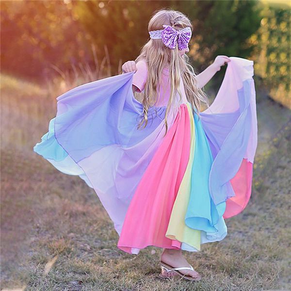 girl's dresses toddler kids for baby girls spring rainbow princess sundress short sleeve party beach costume children summer clothes, Red;yellow
girl's dresses toddler kids for baby girls spring rainbow princess sundress short sleeve party beach costume children summer clothes, Red;yellow
