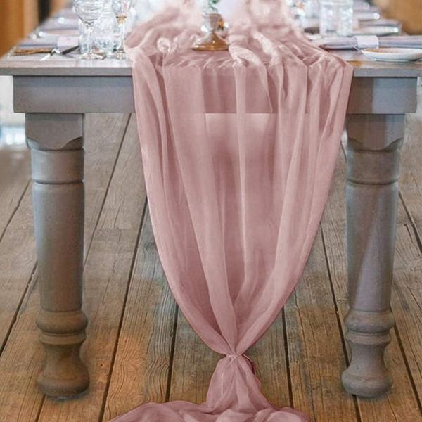 Grey rose chiffon tablecloth 27 x 120 inches (approximately 68.58 x 30.4 cm) romantic wedding runner transparent bridal party decoration
Grey rose chiffon tablecloth 27 x 120 inches (approximately 68.58 x 30.4 cm) romantic wedding runner transparent bridal party decoration