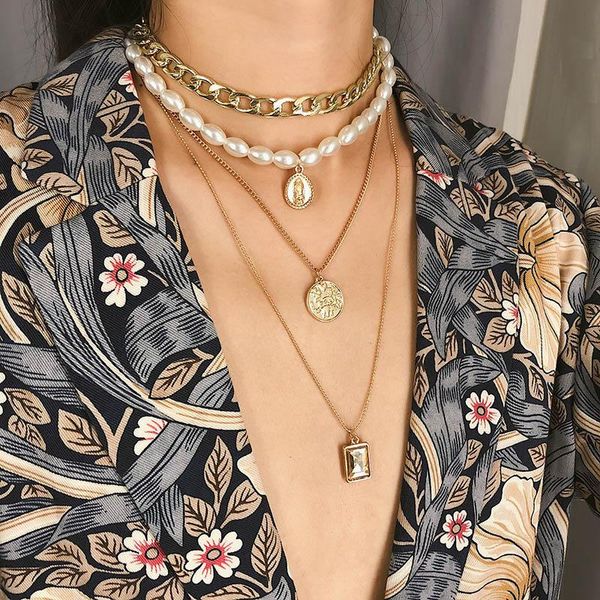 pendant necklaces vintage gold coins chain jewelry long statement women personality multi-layer heart padlock pearl choker nl217, Silver
pendant necklaces vintage gold coins chain jewelry long statement women personality multi-layer heart padlock pearl choker nl217, Silver