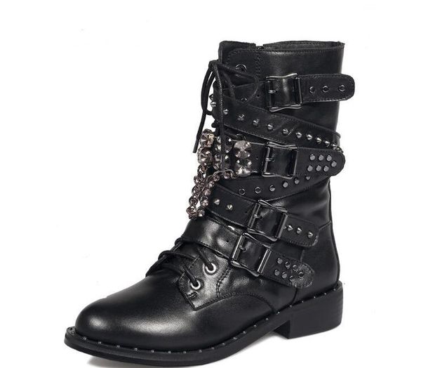 boots moraima snc rivets studded motorcycle leather woman lace-up riding winter flat ankle black
boots moraima snc rivets studded motorcycle leather woman lace-up riding winter flat ankle black