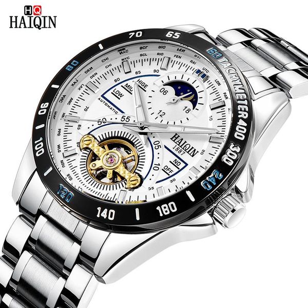 wristwatches men's automatic watch haiqin stainless steel tourbillon clock fashion mechanical waterproof men for wristwatch, Slivery;brown
wristwatches men's automatic watch haiqin stainless steel tourbillon clock fashion mechanical waterproof men for wristwatch, Slivery;brown