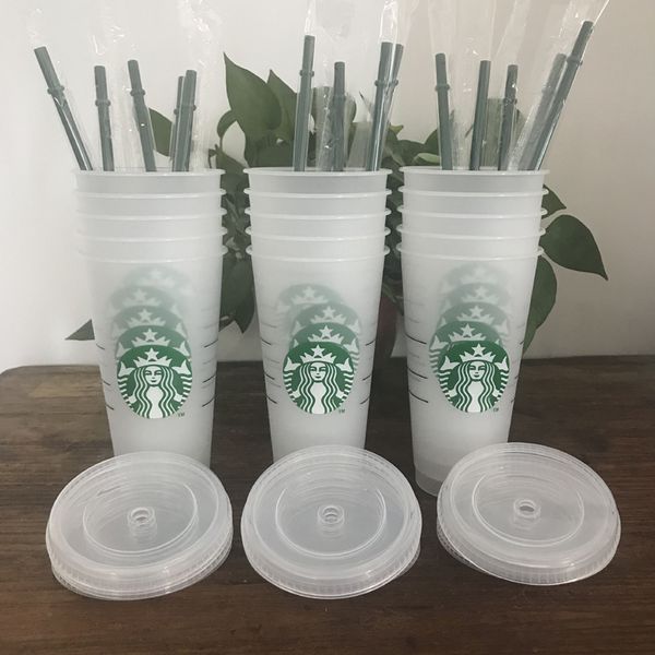 starbucks 24oz/710ml plastic tumbler reusable clear drinking flat bottom cup pillar shape lid straw mug bardian 100pcs
starbucks 24oz/710ml plastic tumbler reusable clear drinking flat bottom cup pillar shape lid straw mug bardian 100pcs