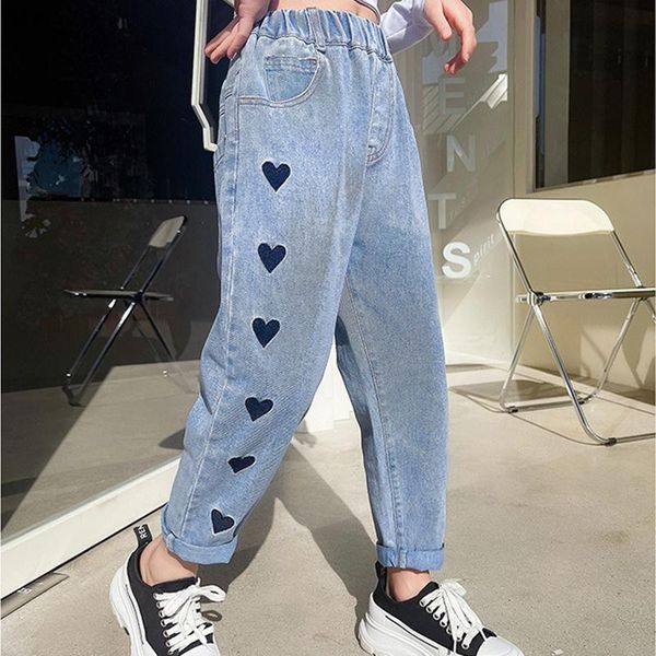 girls jeans lovely heart high waist kids denim pant for toddler girl children spring fall trousers 2021 new casual teens jean, Blue
girls jeans lovely heart high waist kids denim pant for toddler girl children spring fall trousers 2021 new casual teens jean, Blue