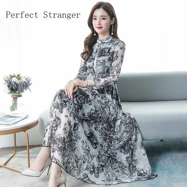 casual dresses 2021 spring arrival plus size s-3xl stand collar flower printed long sleeve women chiffon dress, Black;gray
casual dresses 2021 spring arrival plus size s-3xl stand collar flower printed long sleeve women chiffon dress, Black;gray