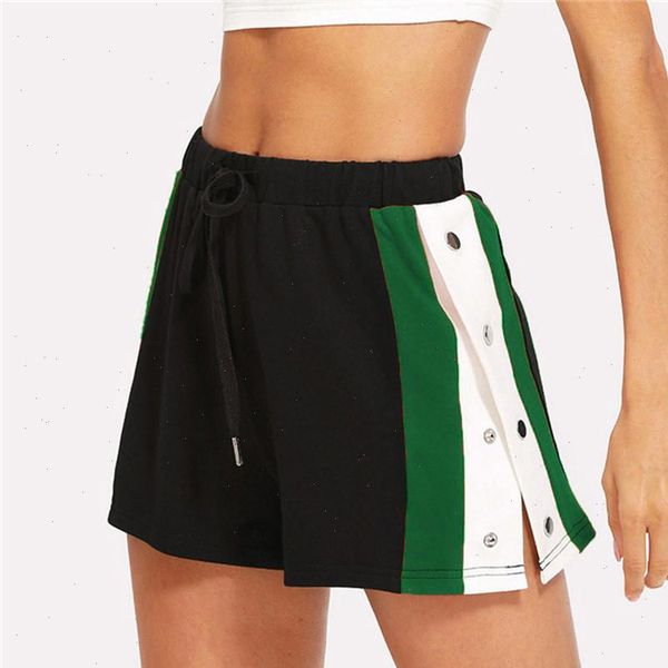 women shorts summer elastic three color stitching sports shorts wide leg casual pantsdaily denim color j23 drop shipping, White;black
women shorts summer elastic three color stitching sports shorts wide leg casual pantsdaily denim color j23 drop shipping, White;black