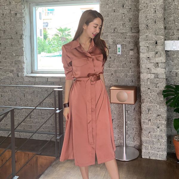 spring turn collar elegant waist silk sleeve women's ta5423 party dress r0xv, Black;gray
spring turn collar elegant waist silk sleeve women's ta5423 party dress r0xv, Black;gray