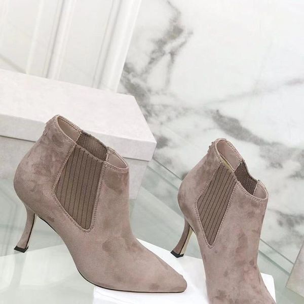 boots ankle suede design genuine leather high heels elastic designer fashion woman shoe pointed toe, Black
boots ankle suede design genuine leather high heels elastic designer fashion woman shoe pointed toe, Black