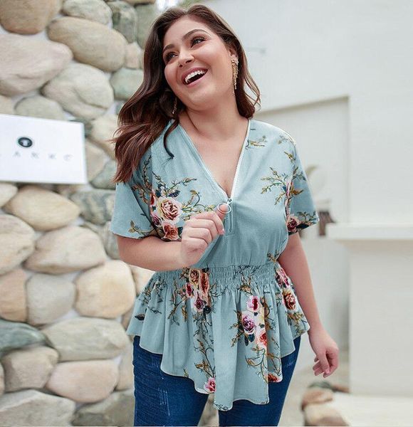 2021 summer plus size blouse women elegant boho floral blouse shirt women v-neck short sleeve oversized ladies, White
2021 summer plus size blouse women elegant boho floral blouse shirt women v-neck short sleeve oversized ladies, White
