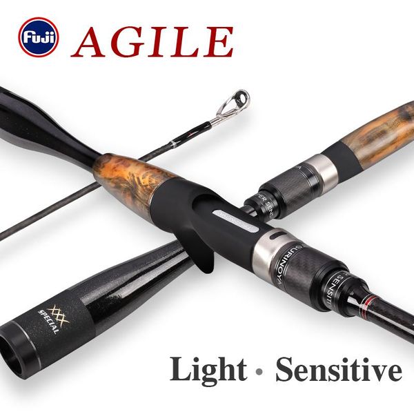 tsurinoya ultralight carbon spinning casting fishing rod agile 1.96m/2.01m l/ml fuji guide reel seat sensitivity carbon handle
tsurinoya ultralight carbon spinning casting fishing rod agile 1.96m/2.01m l/ml fuji guide reel seat sensitivity carbon handle