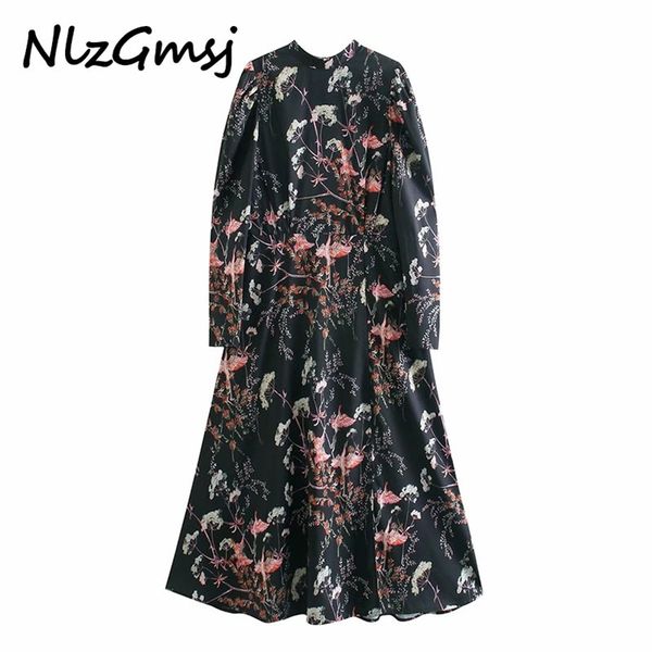 dres spring autumn fashion o neck high waist ankle-length long sleeve loose elegant printing 210628, Black;gray
dres spring autumn fashion o neck high waist ankle-length long sleeve loose elegant printing 210628, Black;gray