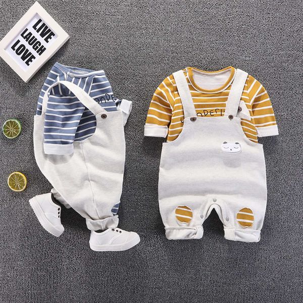suit, boys' suspenders, handsome baby's two piece set, 2 girls' baby clothes, children's spring and autumn clothes for 1, White
suit, boys' suspenders, handsome baby's two piece set, 2 girls' baby clothes, children's spring and autumn clothes for 1, White