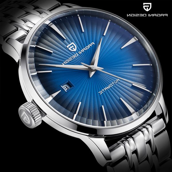 30 waterproof men's luxury automatic mechanical watch pagani design brand business fashion date display steel band male clock, Slivery;brown
30 waterproof men's luxury automatic mechanical watch pagani design brand business fashion date display steel band male clock, Slivery;brown