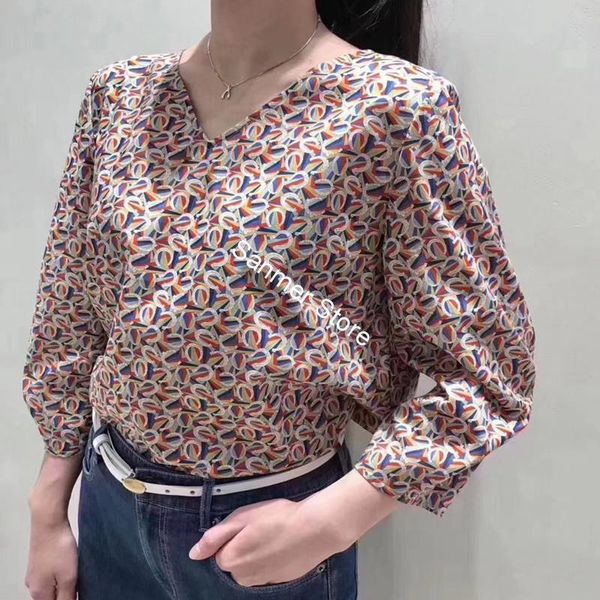 2021 new camisa feminina de algodo clssico impresso com decote em v voltar lao at trs quater manga blusa s primavera e vero novo u3am, Black
2021 new camisa feminina de algodo clssico impresso com decote em v voltar lao at trs quater manga blusa s primavera e vero novo u3am, Black