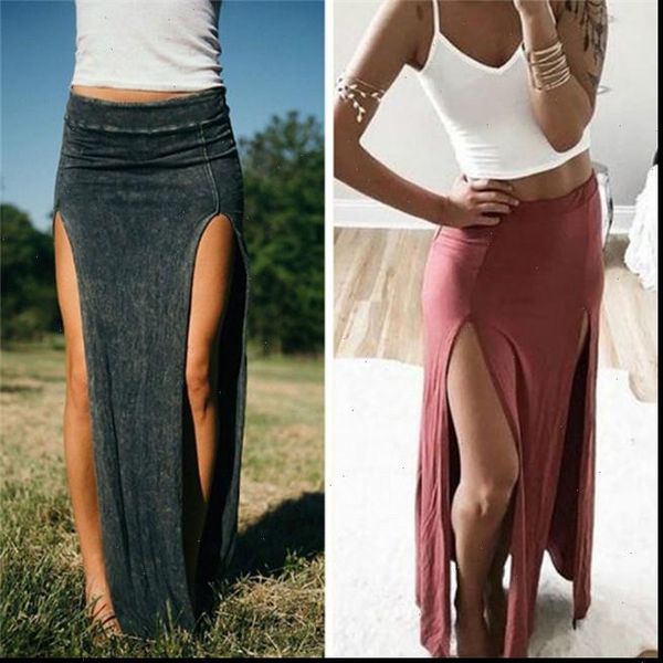 bigsweety high split womens skirt summer long ankle length straight saias, Black
bigsweety high split womens skirt summer long ankle length straight saias, Black