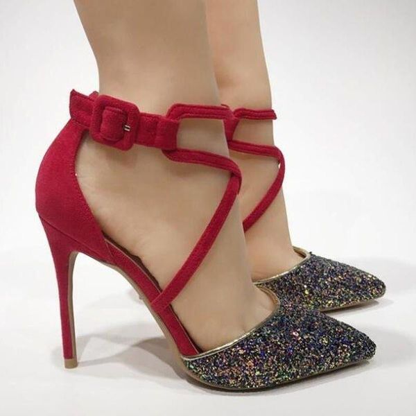 high heels sandals women japanned suede cutout gladiator sandalias thin heels glitter sandals summer, Black
high heels sandals women japanned suede cutout gladiator sandalias thin heels glitter sandals summer, Black
