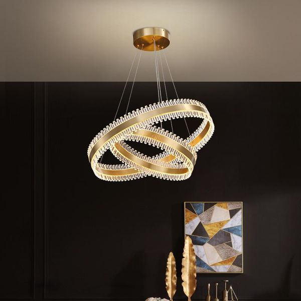 light luxury post-modern minimalist chandelier light luxury atmosphere home living room dining room bedroom round lighting