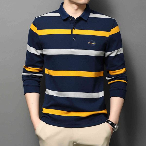 spring autumn polo shirt men's long sleeve t-shirt middle-aged and young stripe casual bottomed shirt men's fashion, White;black
spring autumn polo shirt men's long sleeve t-shirt middle-aged and young stripe casual bottomed shirt men's fashion, White;black