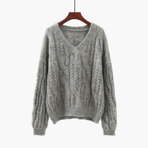 classic v-neck pullover for women 2020 new style students to wear loose twist knitted bottomcoat in autumn and winter, White;black
classic v-neck pullover for women 2020 new style students to wear loose twist knitted bottomcoat in autumn and winter, White;black