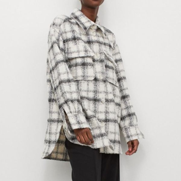 women's jackets women spring autumn plaid loose shirts coats 2021 long sleeve vintage female fashion street jacket outerwear, Black;brown
women's jackets women spring autumn plaid loose shirts coats 2021 long sleeve vintage female fashion street jacket outerwear, Black;brown