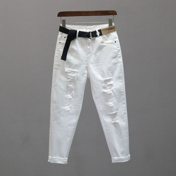 summer high waist women's white hole nine point loose elastic pants large casual radish, Blue
summer high waist women's white hole nine point loose elastic pants large casual radish, Blue