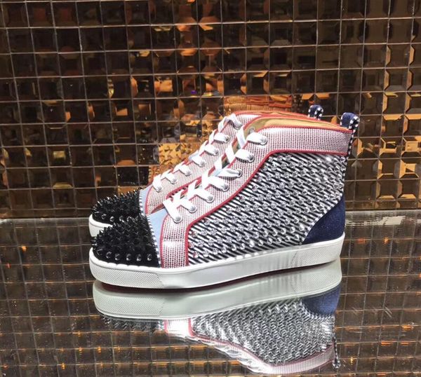 designers men's sneakers red bottom shoes casual flats studded spike luxury man trainers genuine leather party red soles trainer, Black
designers men's sneakers red bottom shoes casual flats studded spike luxury man trainers genuine leather party red soles trainer, Black