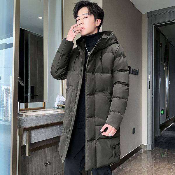 male overcoat for padded jacket hooded winter thick men's shirt slim warm coat down cotton cl kjtj, Black
male overcoat for padded jacket hooded winter thick men's shirt slim warm coat down cotton cl kjtj, Black
