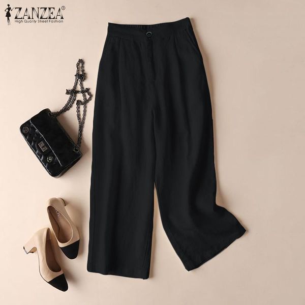 women's pants & capris zanzea plus size femme casual elastic waist pockets wide leg trousers zip up solid bottoms streetwear sweatpants, Black;white
women's pants & capris zanzea plus size femme casual elastic waist pockets wide leg trousers zip up solid bottoms streetwear sweatpants, Black;white