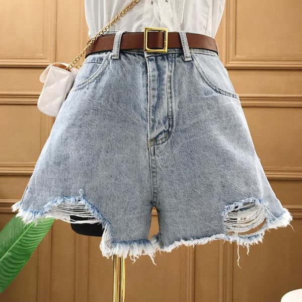 women's jeans korean version ins hole denim wide-leg pants women 2021 summer high waist edge wild shorts net red, Blue
women's jeans korean version ins hole denim wide-leg pants women 2021 summer high waist edge wild shorts net red, Blue